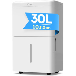 Електричний осушувач повітря 20L з відведенням води через шланг, фільтр, таймер, 10 років гарантії (30л/день)