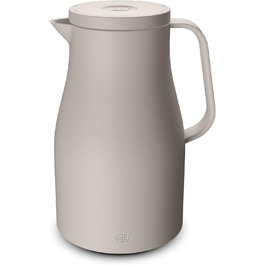 Термос Alfi ECONSCIOUS 1.0л з термоізоляційним вкладишем з біопластику, гігієнічний, з поворотним кришкою та кнопкою, для зручного наливання однією рукою, ідеальний для кави та чаю, без BPA (Oatmeal Beige)