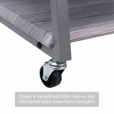 Стеллаж Relaxdays для Hi-Fi апаратури з 4 полицями