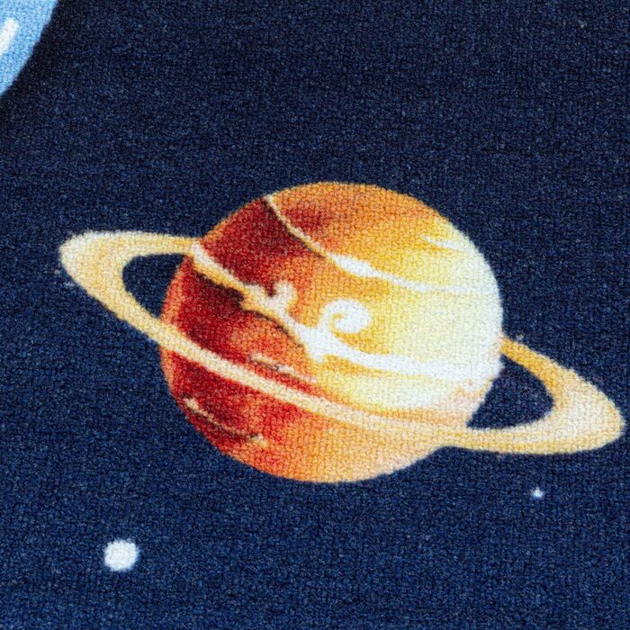 Дитячий килимок ігровий килимок надувна коробка, космічний корабель, космонавт, космос, планета мотив , прямокутна форма, 8 мм, короткий ворс, екологічний стандарт 100 з перевіркою на забруднення, розмір колір (80 х 120 см, темно-синій)