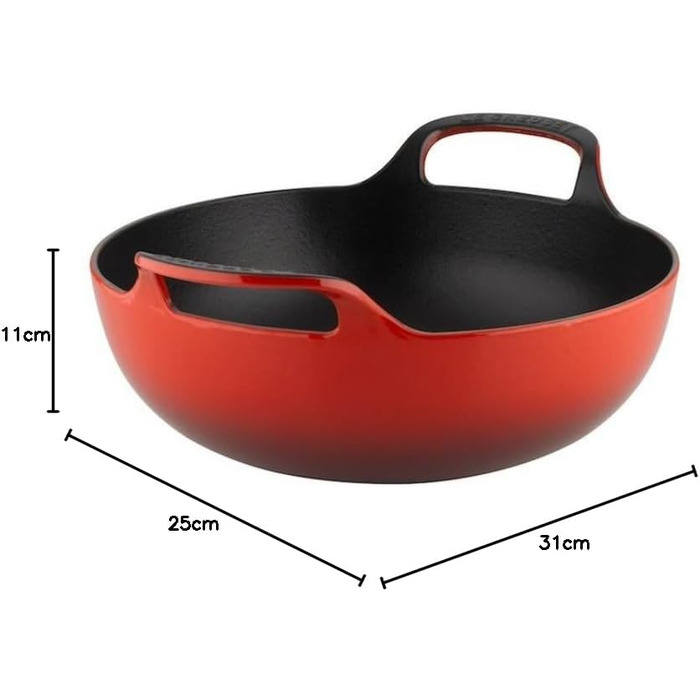 Набір посуду Balti Dish Le Creuset з чавуну, 2.7 л, 24 см, червоний (20142240900460)