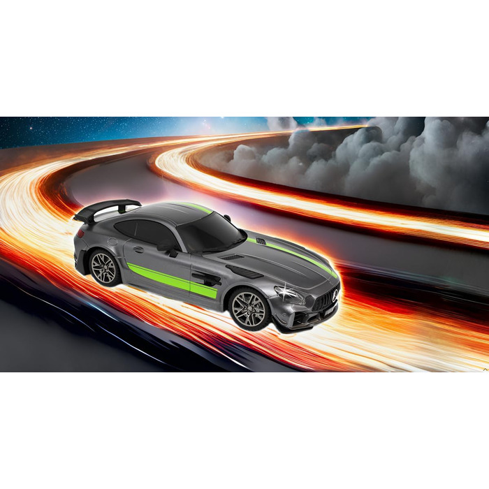 Модель автомобіля Mercedes-AMG GT Pro (1:24) CMJ – радіокерування, офіційна ліцензія, робочі фари, сірий колір