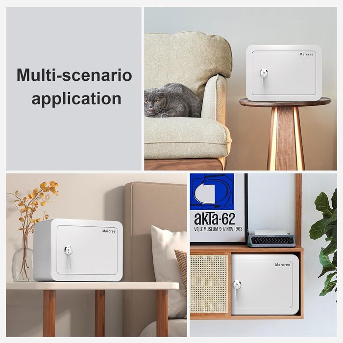 Сейф Marcree 0,23 Cub Safe - міні-сейф для грошей, монет та особистих речей (білий)