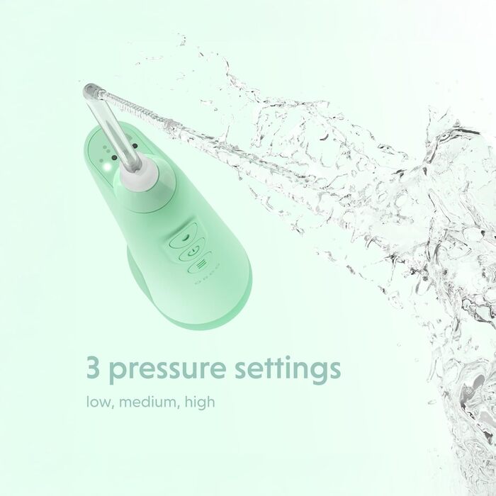 Іригатор Ordo Munddusche: бездротовий, 3 режими, портативний, перезаряджається, IPX7, рекомендований стоматологами (м'ятний)