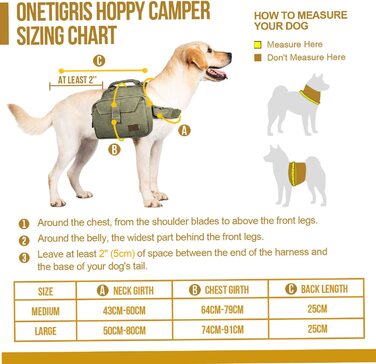 Рюкзак для собак OneTigris Hoppy Camper 2,0, рюкзак для кемпінгу, пішого туризму, рюкзак для собак розміром м / л (l, зелений рейнджер), рюкзак для собак l зелений рейнджер