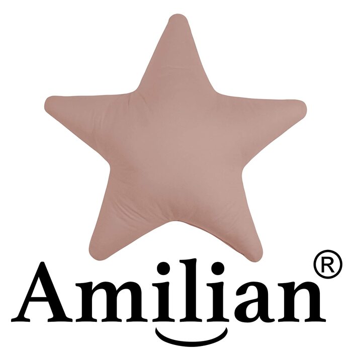Набір подушок Amilian 3 x декоративна подушка у вигляді зоряної Хмари, декоративна подушка у вигляді зірочок для дитячої кімнати, дитяча декоративна подушка з начинкою для дивана в спальні, дитяче ліжечко для дівчаток і хлопчиків (капучіно)