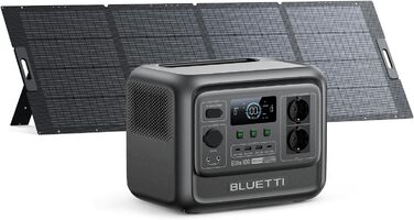 Портативна електростанція Bluetti Elite 100 з сонячною панеллю 350W: 1024Wh, LFP акумулятор, 1800W (3600W пік), для кемпінгу та резервного живлення