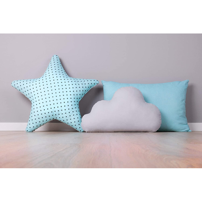 Набір подушок Amilian 3 x декоративна подушка у вигляді зоряної Хмари, декоративна подушка у вигляді зірочок для дитячої кімнати, дитяча декоративна подушка з начинкою для дивана в спальні, дитяче ліжечко для дівчаток і хлопчиків4 (комплект)