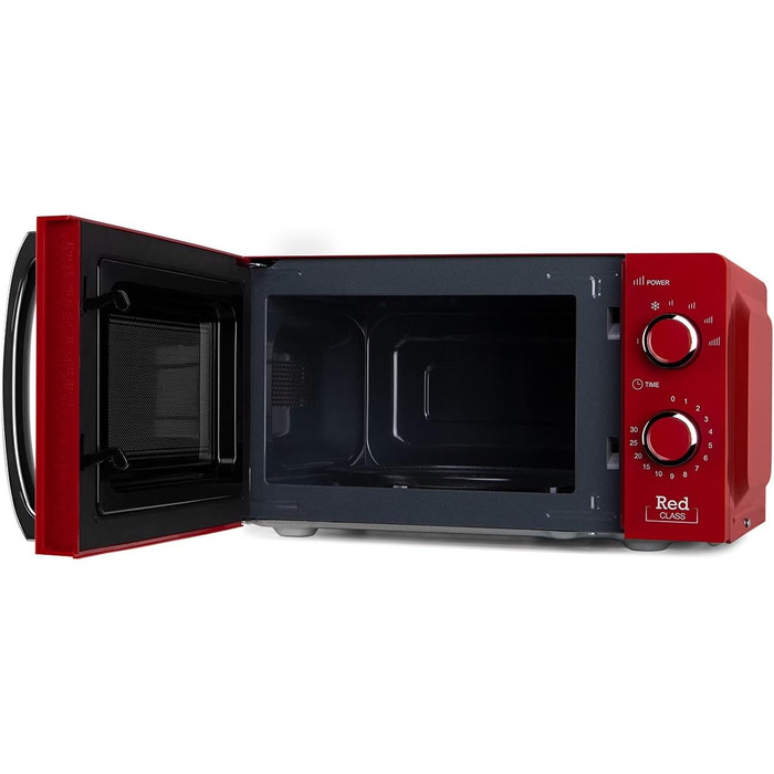 Мікрохвильова піч Orbegozo MI 2121, 20 літрів, 700 Вт, червона - 6 рівнів потужності, таймер, розморожування