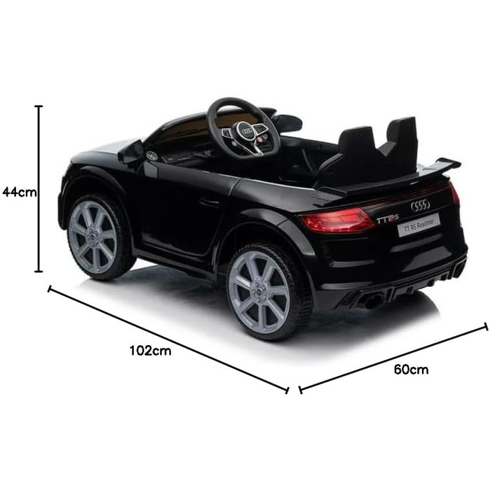 Дитячий електромобіль FINOOS Audi TT RS 12V з пультом, чорний