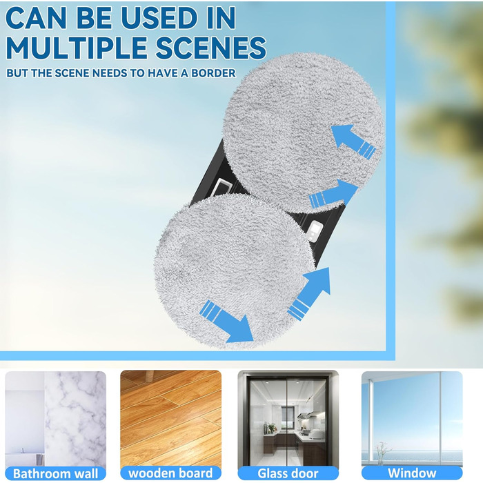 Робот для миття вікон Oamger 5600Pa з подвійним розпиленням, пультом керування та системою розумної навігації | Для внутрішніх та зовнішніх вікон