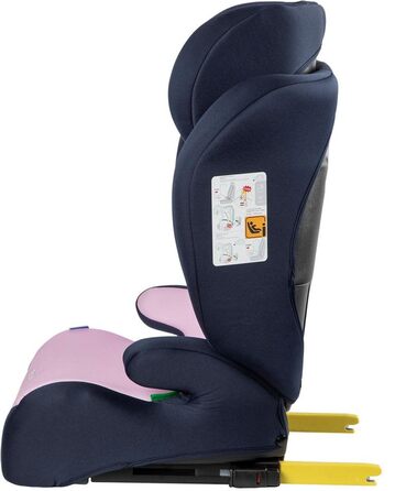 Автокрісло Disney Frozen з ISOFIX для дівчаток 100-150 см з Ельзою, Анною та Олафом на фіолетовому