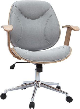 Офісне крісло Miliboo Yorke з світло-сірого матеріалу