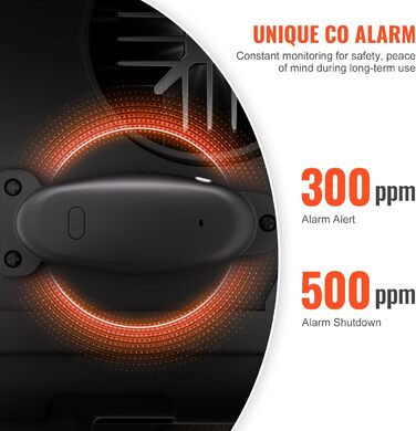 Дизельний обігрівач VEVOR 8 кВт 12/24 В з Bluetooth, пульт, дисплей, CO-датчик, горизонтальний, портативний