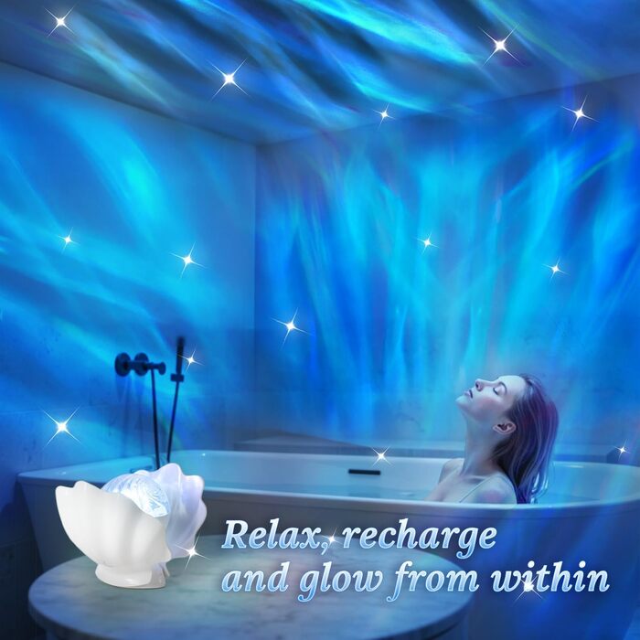 Проєктор зоряного неба Nordlicht, нічник-мушля для спальні, декоративний світильник-туман, декор для дитячої кімнати, милий декор кімнати, подарунок для підлітків дівчатам та хлопцям