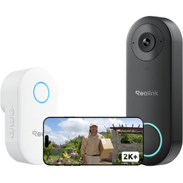 Відеодзвінок Reolink з додзвоном, 5MP Ultra HD, кабельний, Wi-Fi, розпізнавання осіб, 180° широкий кут, 2-сторонній аудіо, віддалений доступ