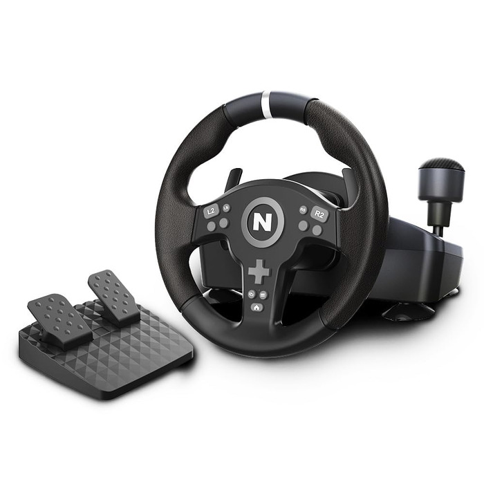 Гоночний кермо NITHО Drive Pro V200 з педалями та перемикачем швидкостей для PC, PS4, PS5, Xbox One, Xbox Series X/S, Windows - 270° з вібрацією