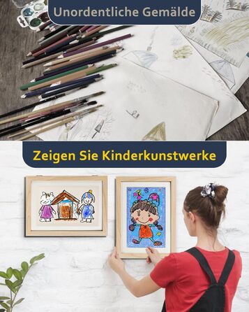 Дерев'яна рамка для дитячих малюнків Ciscle A3, для творчості, школи та дому
