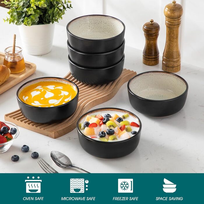 Набір посуду Vancasso AMBER на 12 осіб, 48 предметів: тарілки обідні, десертні, супові, миски. Реактивна глазур, жовтий. Підходить для мийки посуду