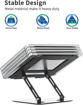 Підставка для ноутбука на стіл Soundance, регульована висота, чорний