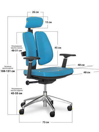 Крісло Mealux Tempo Duo Blue (арт. Y-551 KBL Duo)