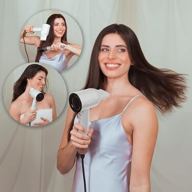 Фен Cecotec Ionicare Rockstar Nano Iontech Champagne з плазмою, 110 000 об/хв, дисплеєм та функцією збереження налаштувань