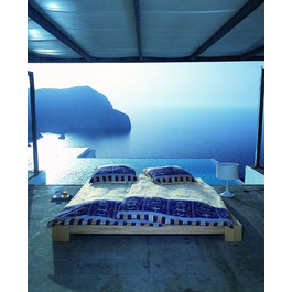 Постільна білизна наволочка Bassetti OPLONTIS, синя, 100 бавовняний сатин, 135x200 80x80 см