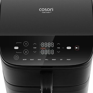 Фритюрниця повітряна COSORI Turbo Tower Chef Edition 10.8L, 2630W, чорна