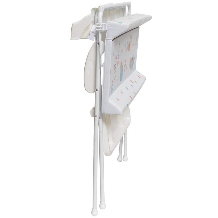 ib style® KOA: Комод для переодягання з ванною | Мобільна комбінація | Складана | З великою пелюшкою | Для дітей | MY LITTLE FARM GRAY