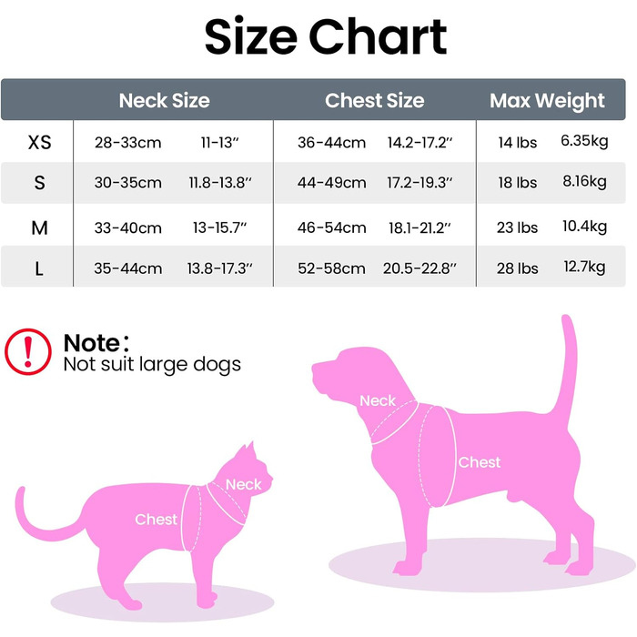 Нагрудна шлейка для собак PcEoTllar зі світлодіодним підсвічуванням (M, рожева)