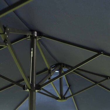 Outsunny Parasol Garden Parasol Market Parasol Double Parasol Patio Parasol з ручним рукояткою синій овал 460 x 270 x 240 см