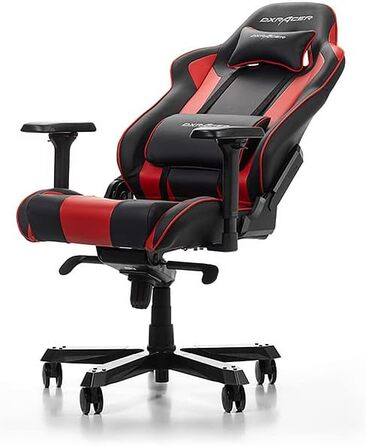 Геймерське крісло DXRacer King K99, шкірозамінник, чорно-червоне, до 200 см