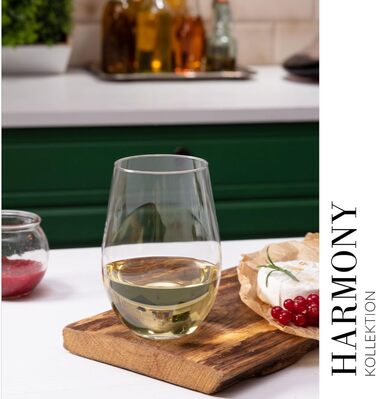Набір келихів для коньяку KROSNO Harmony (6 шт., 550 мл) | Скляні келихи для коньяку, келихи для віскі, келихи для напоїв