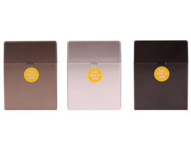 Портсигар на 30 сигарет коробка з клацанням сигаретна коробка металевих кольорів підбору (кожна 1 х коробка бронза срібло чорний)