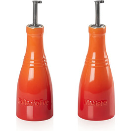 Набір для олії та оцту Le Creuset, 2 шт по 0,24 л, кераміка, кольору 'Ofenrot'