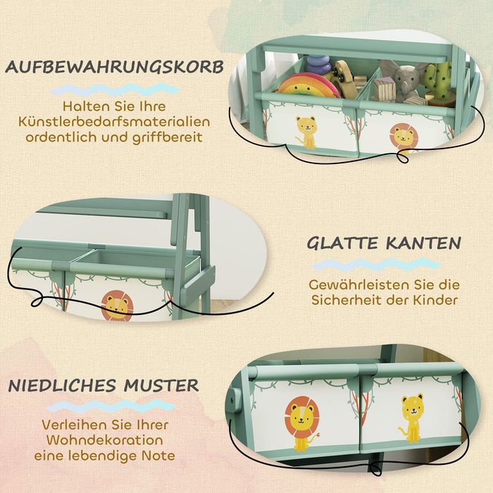 Дитяча тристороння дошка для малювання 