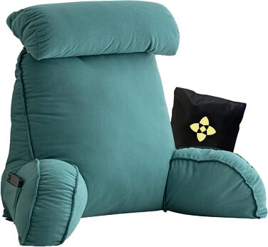 Підголовник для ліжка з підлокітниками, великий крісло-мішок для читання, 75x40x58 см