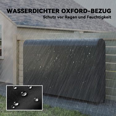 Сховище для дров Outsunny з металу, 199 x 30 x 121 см, об'єм 0,6 м³, з водонепроникним покриттям, вантажопідйомність до 300 кг