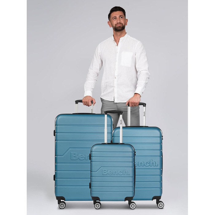 Набір валіз Bench Hartgepäck Seattle 3-ті, Nordic-blue | ABS, TSA-замок, 4 колеса | Чоловічий/Жіночий