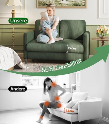 Зручне дитяче ліжко-софа 2 місця з дерева, 130 см, зелений колір