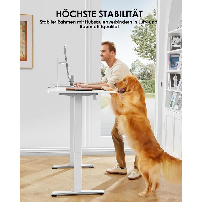 Електричний регульований стіл ErGear 140x70 см з пам'яттю, для дому та офісу, з кріпленням