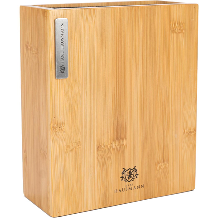 Підставка для ножів Karl Hausmann з бамбука без ножів з вставкою з щетиною - 23 x 20 x 9 см - універсальна дерев'яна підставка для ножів