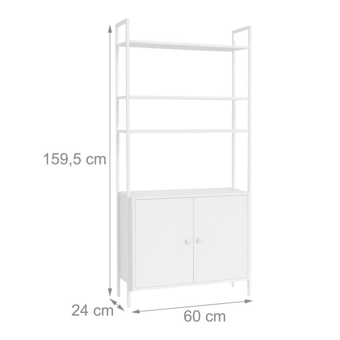 Стелаж Relaxdays з нижньою шафкою