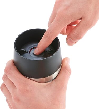 Термокружка Emsa Travel Mug Classic 360 ml, жовта, з рукавом, Quick-Press, 360° відкриття