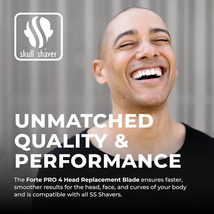 Змінні леза Skull Shaver Forte Pro (4 шт.) для голильників Pitbull, Palm та Butterfly Kiss — набір для гоління голови, обличчя та тіла