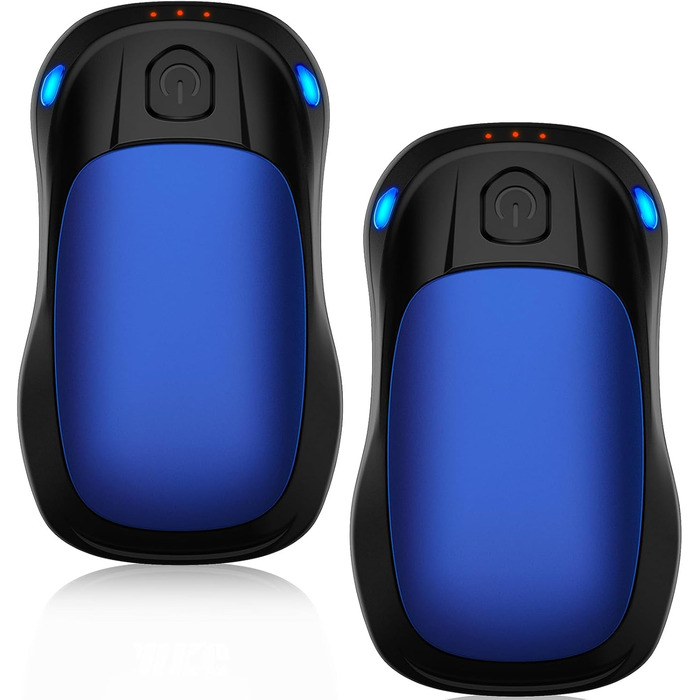 Електричний нагрівач для рук, перезаряджуваний, USB, 2 шт. (блакитний)