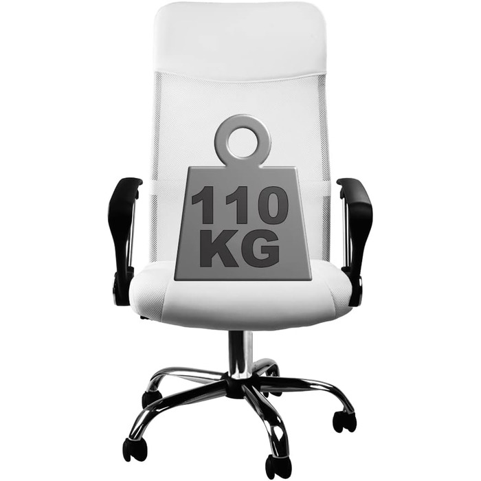 Офісне крісло Casaria Ergo, висота сидіння 46-60 см, функція гойдання, поперековий та підголовник