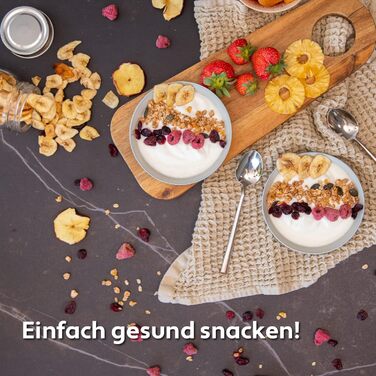 Дегідратор Vita 5 з 6 решітками для сушіння фруктів, овочів та м'яса. Поверхня сушіння 0,7 м², регулювання температури 35-75°C, таймер 24 год, LED дисплей, 650W