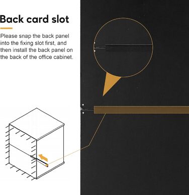 Тумба на колесах TUKAILAI з 3 висувними ящиками, з замком, для офісу, білого кольору