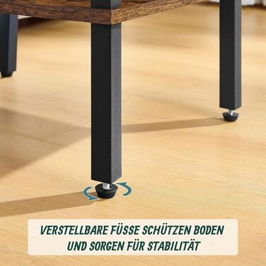 Relaxdays Приставний столик Індустріальний, 2 яруси